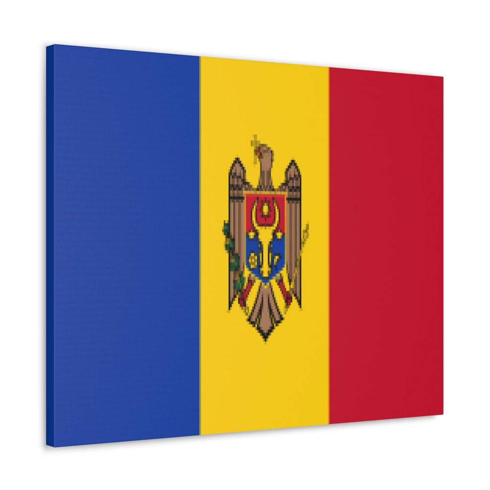 Moldova Country Flag Canvas Vibrant Wall Art Unframed Home Decor